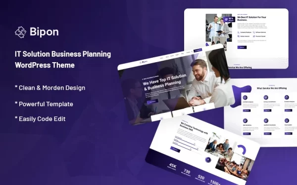 Bipon IT Solution Business Planning WordPress Theme 1.0.0 GPL Theme