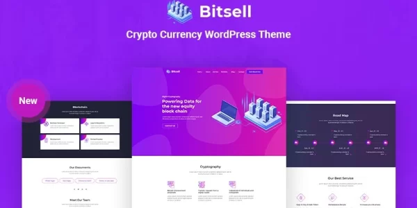 Bitsell Crypto Currency Responsive WordPress Theme 1.0.0 GPL Theme