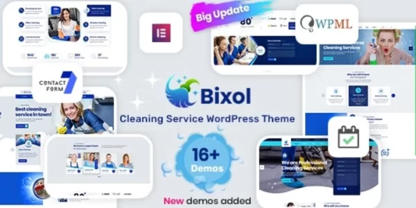 Bixol Cleaning Services WordPress 1.6.8 GPL Theme