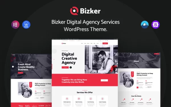 Bizker – Digital Agency Services WordPress Theme 1.0.0 GPL Theme