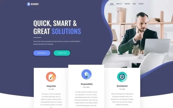 Biznory Business WordPress Elementor Theme WordPress Theme 1.0.0 GPL Theme