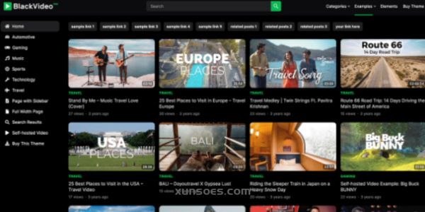 BlackVideo Pro 1.0.0 GPL Theme