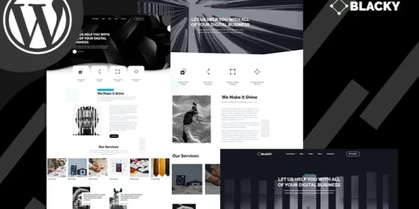 Blacky Minimal Dark Digital Agency WordPress Theme 1.0.0 GPL Theme