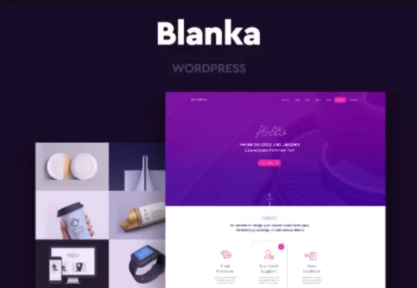 Blanka One Page WordPress Theme 1.4 GPL Theme