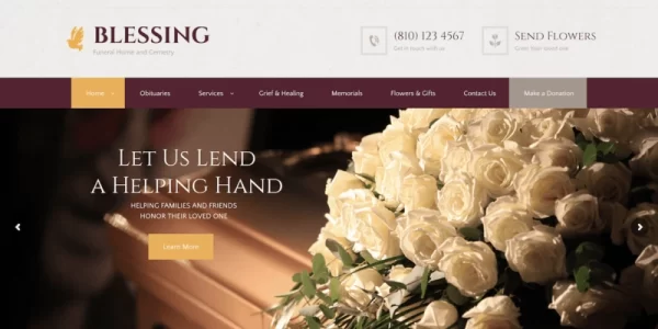 Blessing | Funeral Home Services Cremation Parlor WordPress Theme 3.2.7 GPL Theme