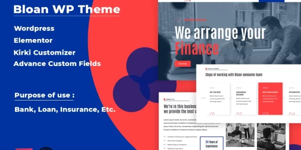 Bloan Loan and Finance WordPress Theme 1.0.0 GPL Theme