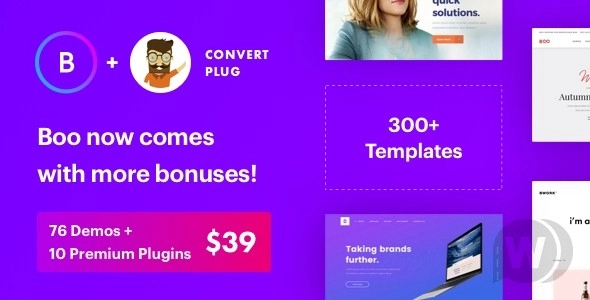 Boo Multipurpose WordPress Theme 3.8.4 GPL Theme