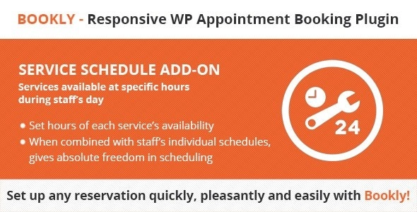 Bookly Service Schedule 3.5 GPL Plugins