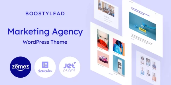 Boostylead Marketing Agency Website Template with a Neat Design and WordPress Elementor Theme WordPress Theme 1.0.0 GPL Theme