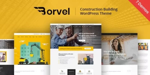 Borvel Construction Building Company WordPress Theme 2.0 GPL Theme
