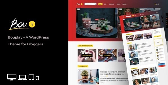 Bouplay WP A WordPress Theme for Bloggers 2.5 GPL Theme