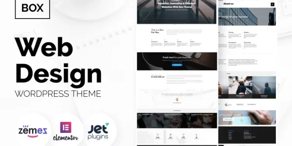 Box Web Design Multipurpose Modern WordPress Elementor Theme WordPress Theme 1.0.1 GPL Theme