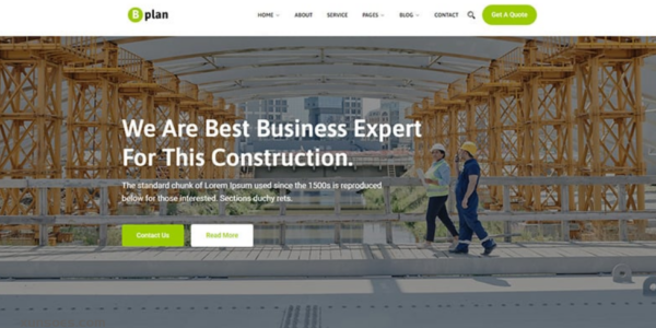 Bplan Home Plan Construction WordPress Theme 1.0.1 GPL Theme