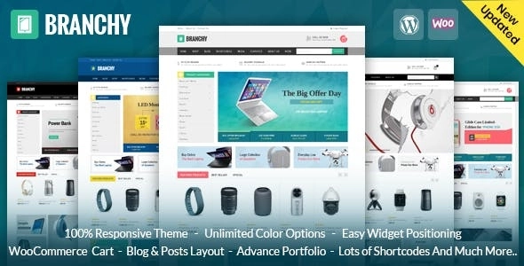 Branchy WooCommerce Responsive Theme 1.0 GPL Theme