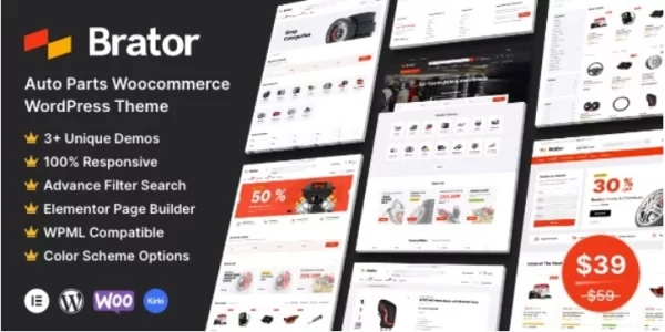 Brator Auto Parts WooCommerce WordPress Theme 2.8 GPL Theme