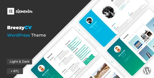 BreezyCV Resume Theme 1.5.2 GPL Theme