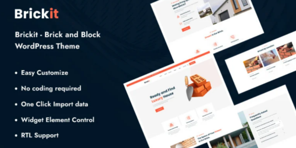 Brickit Brick and Block WordPress Theme 1.0.1 GPL Theme