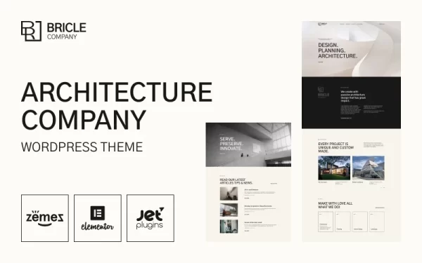 Bricle Bootstrap Architecture WordPress Theme 1.0.1 GPL Theme