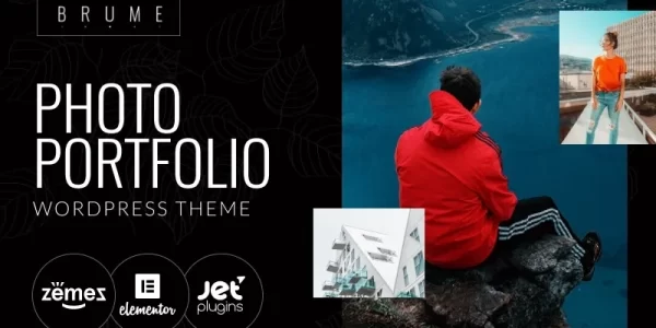 Brume Photo Portfolio with Elementor Builder WordPress Theme 1.0.1 GPL Theme