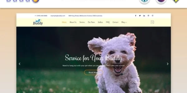 Buddy Pet Service Website Elementor WordPress theme WordPress Theme 1.0.0 GPL Theme