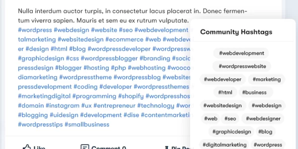 BuddyPress Hashtags 2.9.2 GPL Plugins