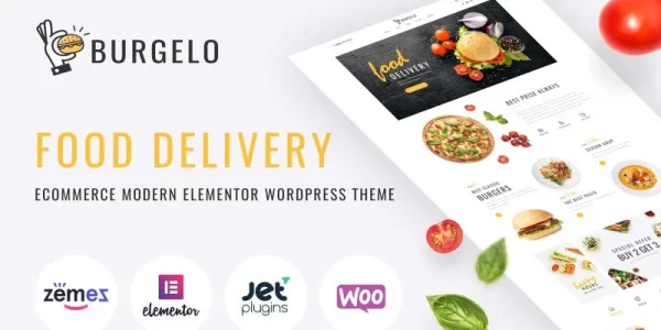 Burgelo Food Delivery ECommerce Modern Elementor WooCommerce Theme 1.0 GPL Theme