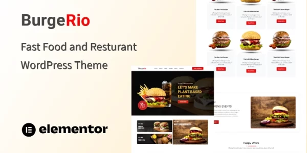 Burger Fast Food and Restaurant One Page WordPress Theme 1.0.0 GPL Theme