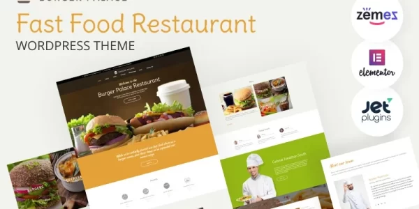 Burger Palace Fast Food Restaurant WordPress Theme 1.0.1 GPL Theme