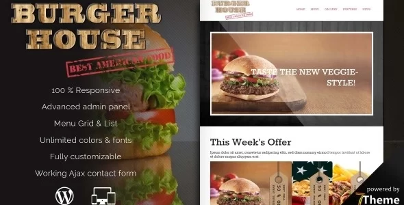 Burgerhouse – Fast Food Restaurant WordPress Theme 1.07 GPL Theme