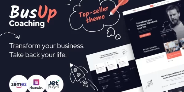 BusUp Engaging And Inspiring Public Speaker Website WordPress Theme 1.0.1 GPL Theme