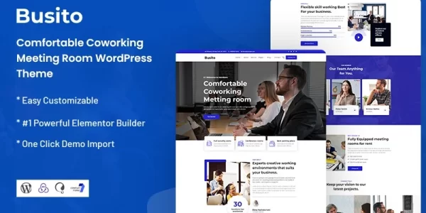 Busito Comfortable Coworking Meeting Room WordPress Theme 1.0.0 GPL Theme