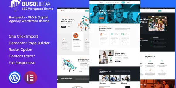 Busqueda SEO Digital Agency WordPress Theme 1.0.0 GPL Theme
