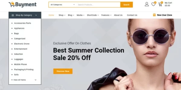 Buyment Multipurpose WooCommerce Theme 1.0 GPL Theme