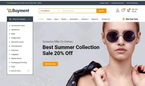 Buyment Multipurpose WooCommerce Theme 1.0 GPL Theme
