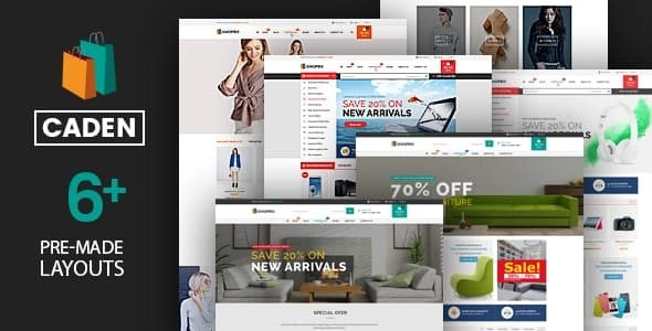 Caden Mega Store Responsive WordPress Theme 1.4.2 GPL Theme