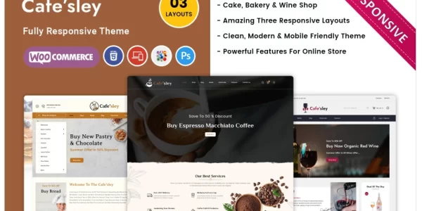 Cafesley – Cafe, Bar and Restraunt Woocommerce Theme 1.0 GPL Theme
