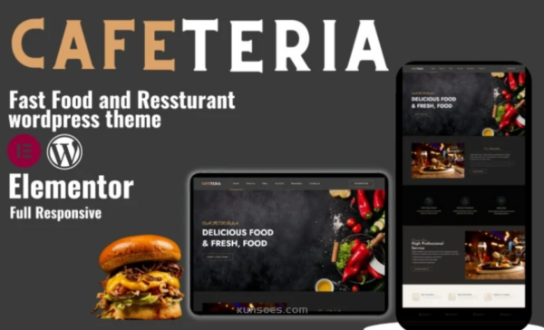 Cafeteria- Fast Food And Resturant WordPress Responsive Theme 1.0.0 GPL Theme