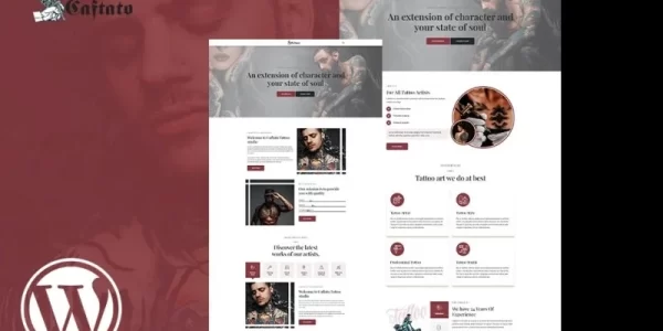 Caftato Tatoo Artist WordPress Theme 1.0.0 GPL Theme
