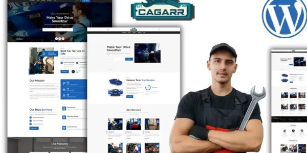 Cagaar Mechanics Car Repair WordPress Theme 1.0.0 GPL Theme