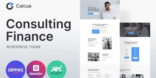 Calcue Consulting Finance WordPress Theme 1.0.1 GPL Theme