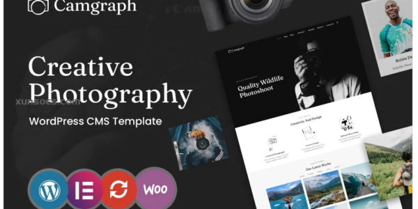 Camgaph Portfolio and Photography WordPress Theme 1.0.0 GPL Theme