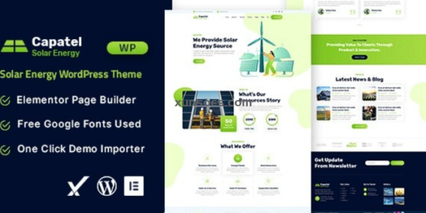 Capatel – Solar Energy WordPress Theme 1.0.0 GPL Theme