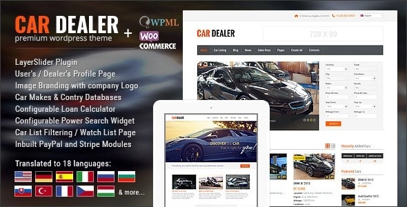Car Dealership Automotive WordPress Theme – Responsive 1.6.0 GPL Theme