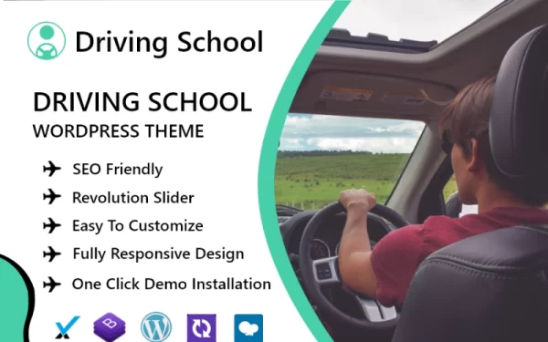 Car Driving School And Training WordPress Theme 1.0.0 GPL Theme
