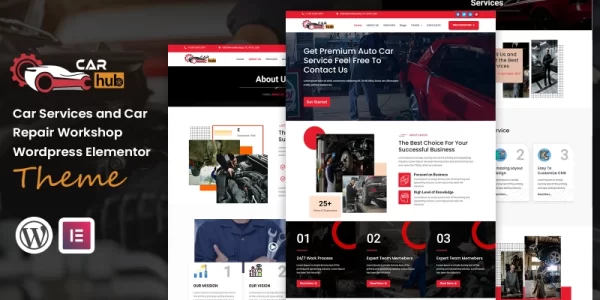 CarHub Auto Mechanic Car Service WordPress Template WordPress Theme 1.0.0 GPL Theme