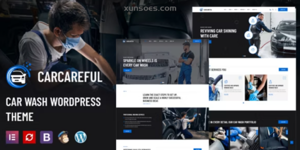 Carcareful Car Wash WordPress Theme 1.0 GPL Theme
