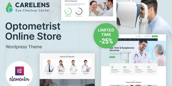 Carelens Optometrist Eye Care WordPress Theme 1.0.0 GPL Theme