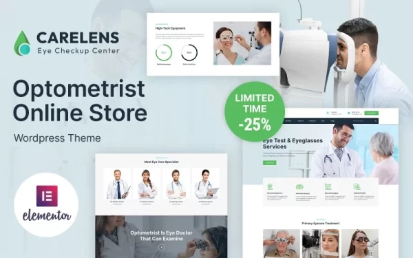 Carelens Optometrist Eye Care WordPress Theme 1.0.0 GPL Theme