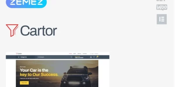 Cartor Auto Accessories ECommerce Classic Elementor WooCommerce Theme 1.0.0 GPL Theme