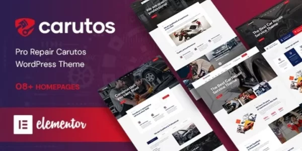 Carutos Car Repair Services Auto Parts WooCommerce WordPress Theme 1.0.8 GPL Theme
